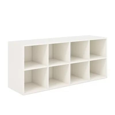 Costway 8 Cubbies Shoe Bench with 500 LBS Weight Capacity Cubby Shoe Rack Storage Cabinet