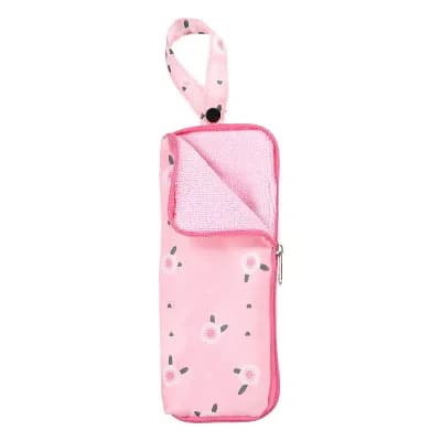 9.84' x 3.94''Umbrella Bag, Floral Pattern Water-Absorbent Cover, Portable Storage Case Pink