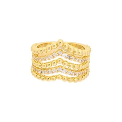 Juvell Cubic Zirconia Multi-Row Ring