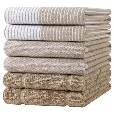 Terry Kitchen Towels Dish Tea Towel Set Hanging Loop