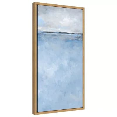 Calm Horizon Under Clouded Sky II by PI Studio Framed Canvas Wall Art Print
