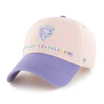 Youth '47 Pink/Purple Chicago Bears Friendship Bracelet Clean Up Adjustable Hat