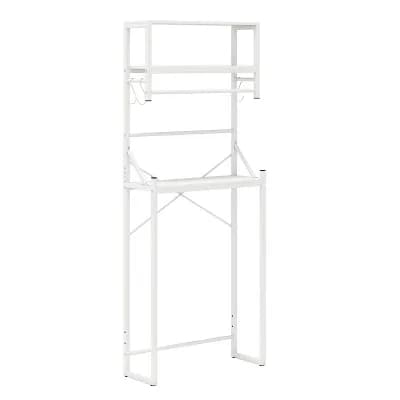 Costway 3 tier Over the Toilet Storage Rack with Towel Holder Hooks & Adjustable Bottom Bar