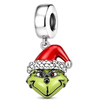 Holiday Cartoon Silver Charm