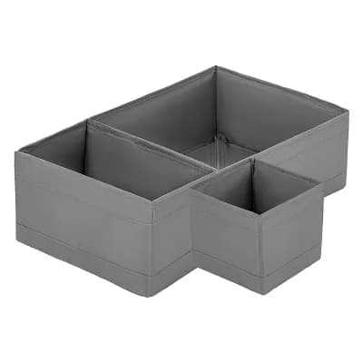 3 pc Storage Cube, Fabric Storage Bin for Shelves Closet, Collapsible Storage Basket