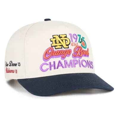 Men's '47 Natural Notre Dame Fighting Irish Orange Bowl Champions Scored Hitch Adjustable Hat