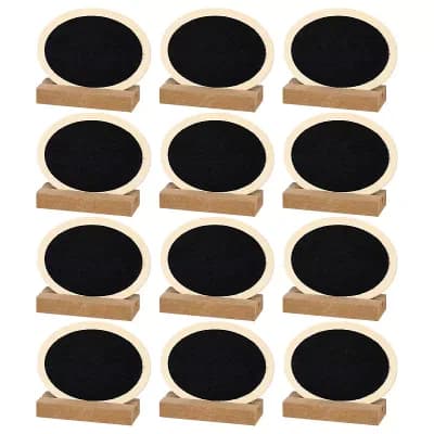 Mini Chalkboard Signs with Support Base Small Tabletop Blackboard Labels 3.2"Lx1.0"Wx2.5"H 12 pc