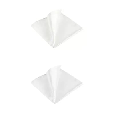 2 Packs Men's Pocket Square Solid Color Handkerchiefs Self-folded