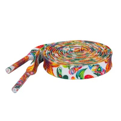 2 Pairs Flat Flower Colorful Gradient Shoelaces for Sneakers 55.1"
