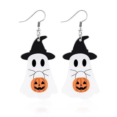 Cute Halloween Skull Dangle Earrings