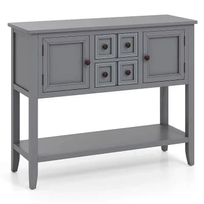 Costway Buffet Sideboard Cabinet Entryway Console Table with 2 Doors and 2 Drawers
