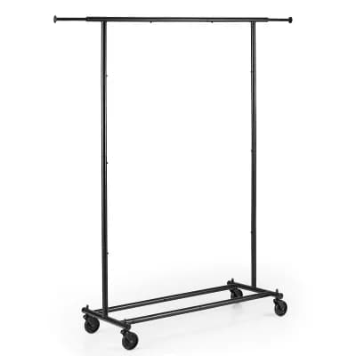 Costway Garment Rack with Extendable Rods, Clothes Stand on Wheels for , Dressing Rooms