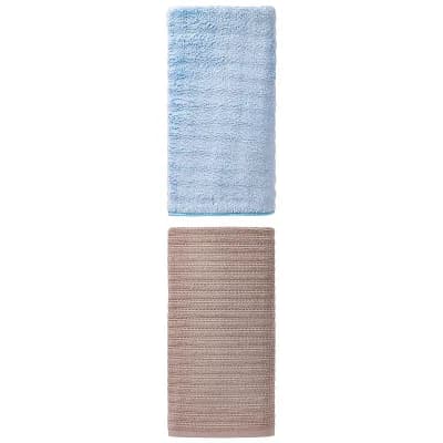 2 Packs Waffle Bath Towels Soft Absorbent Lightweight Quick Dry Shower Towel 55"x28" for Bathroom