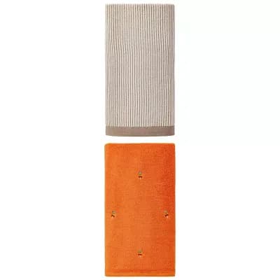 2 Packs Pure Cotton Striped Towel Quick Dry Highly Absorbent Soft Bath Towel 55"x28" for Bathroom
