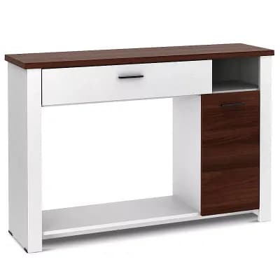 Costway 48'' Console Sofa Table with Drawer Height Adjust Cabinet Entryway Furniture