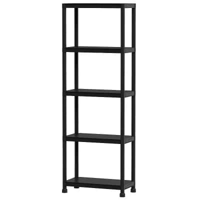 Costway 5 tier Heavy-Duty Plastic Storage Shelves, Multi-Use Organizer Rack for Pantry