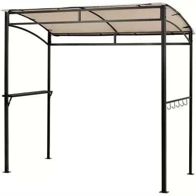 Costway 7'x4.5' Grill Gazebo Outdoor Patio Garden BBQ Canopy Shelter Storage Hook