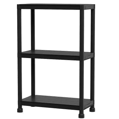 Costway 3 tier Heavy-Duty Plastic Storage Shelves, Freestanding Garage Shelving Unit