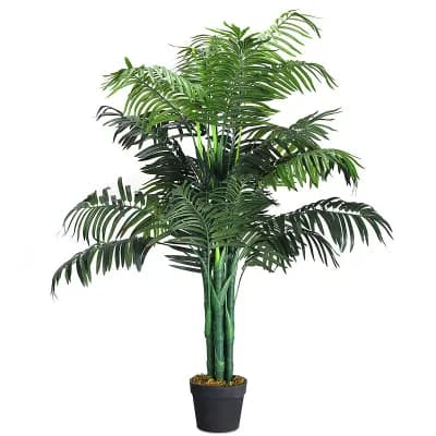 Costway 3.5-Feet Artificial Areca Palm Decorative Silk Tree with Basket Indoor Outdoor