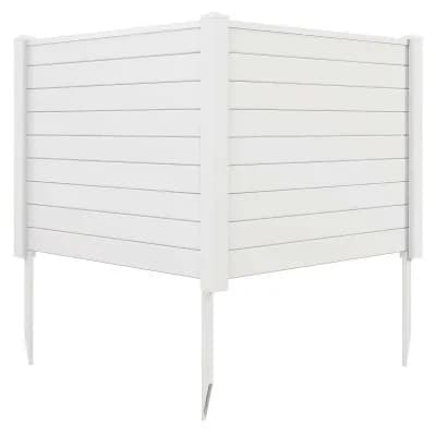 Costway 48"L x 37.5"H Air Conditioner Fence Screen Panel Kit with 3 Ground Stakes