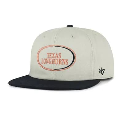 Unisex '47 Gray/Black Texas Longhorns Ovalcrest Captain Snapback Hat
