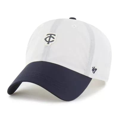 Unisex '47 White/Navy Minnesota Twins Modernia Clean Up Adjustable Hat