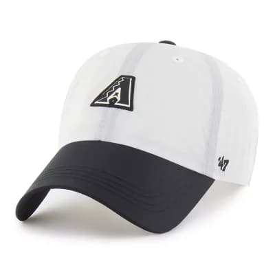 Unisex '47 White/Black Arizona Diamondbacks Modernia Clean Up Adjustable Hat