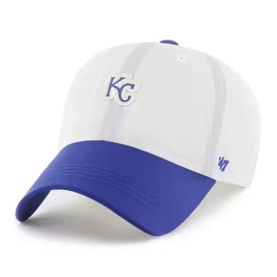 Unisex '47 White/Royal Kansas City Royals Modernia Clean Up Adjustable Hat