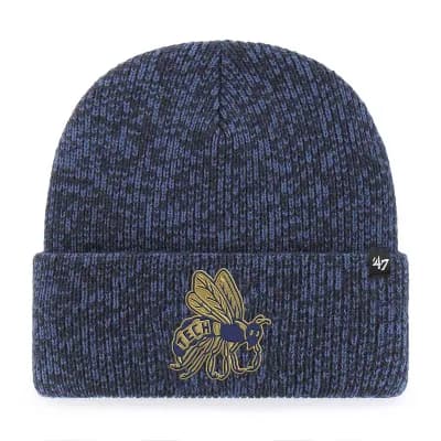 Unisex '47 Navy Georgia Tech Yellow Jackets Brain Freeze Cuff Knit Hat