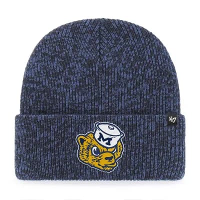 Unisex '47 Navy Michigan Wolverines Brain Freeze Cuff Knit Hat