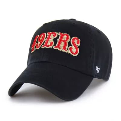 Men's '47 Black San Francisco 49ers Rivalries Collection Clean Up Adjustable Hat