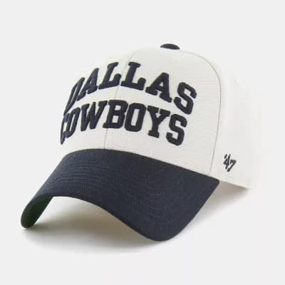 Men's '47 Natural/Navy Dallas Cowboys Broke Line Loop MVP Adjustable Hat