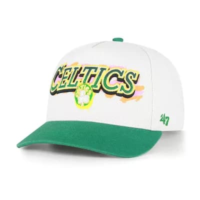 Men's '47 Cream/Kelly Green Boston Celtics City Paint Hitch Adjustable Hat