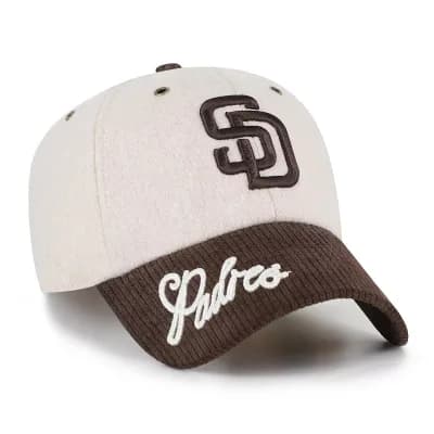 Men's '47 Natural/Brown San Diego Padres Rope Script Clean Up Adjustable Hat