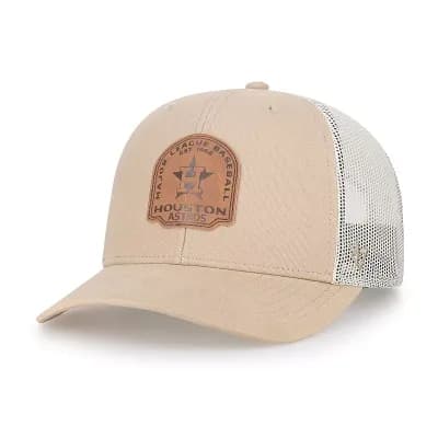Men's '47 Khaki Houston Astros Bonehide Trucker Snapback Hat