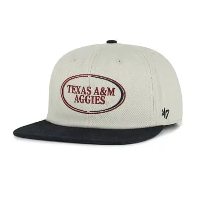 Unisex '47 Gray/Black Texas A&M Aggies Ovalcrest Captain Snapback Hat
