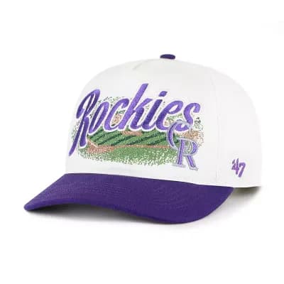Men's '47 White/Purple Colorado Rockies Enfield Hitch Adjustable Hat