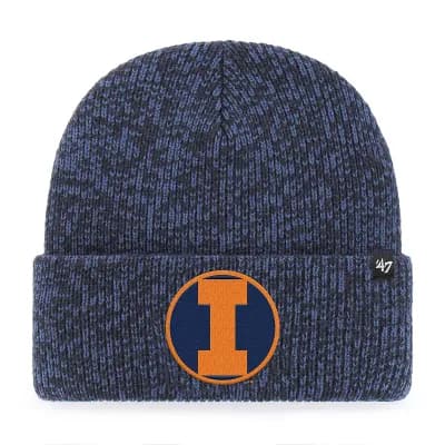 Unisex '47 Navy Illinois Fighting Illini Brain Freeze Cuff Knit Hat