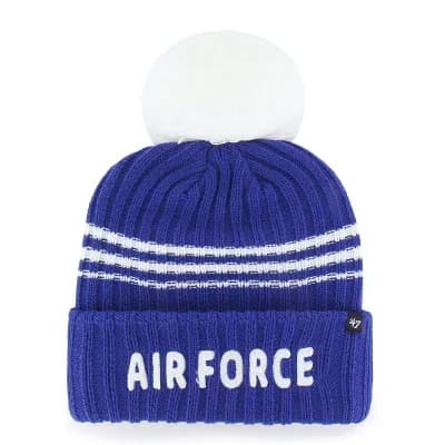 Women's '47 Royal Air Force Falcons Seasonal Fuzzy Script Big Pom Knit Hat