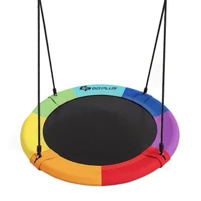 Guplus 40" 770 lbs Flying Saucer Tree Swing Kids Gift with 2 Tree Hanging Straps