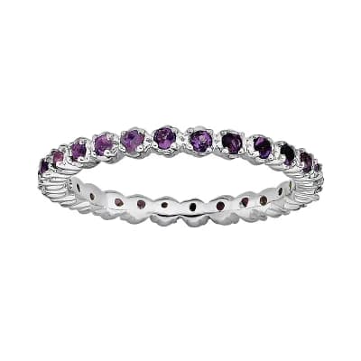 Stacks & Stones Sterling Silver Amethyst Stack Ring