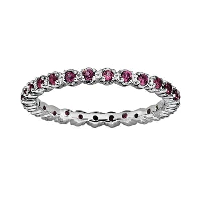 Stacks & Stones Sterling Silver Rhodolite Garnet Stack Ring