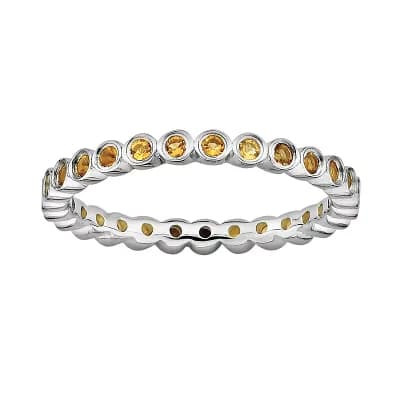 Stacks & Stones Sterling Silver Citrine Stack Ring