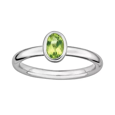 Stacks & Stones Sterling Silver Peridot Stack Ring