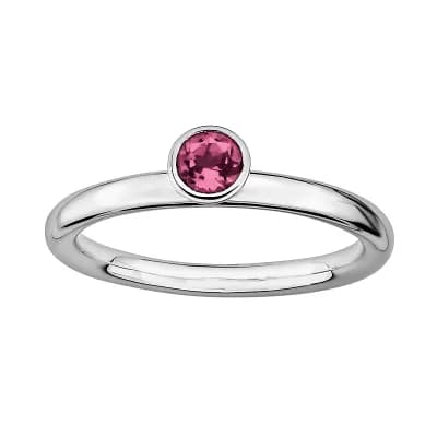 Stacks & Stones Sterling Silver Pink Tourmaline Stack Ring