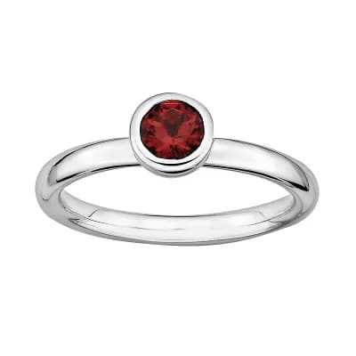 Stacks & Stones Sterling Sterling Silver Garnet Stack Ring