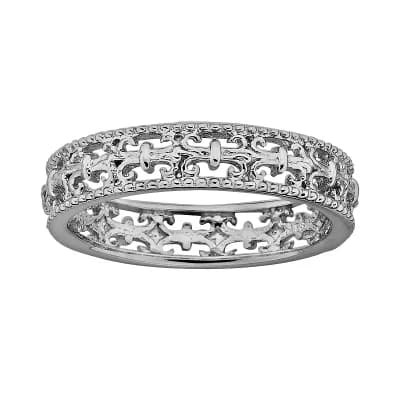 Stacks & Stones Sterling Silver Fleur-de-Lis Stack Ring