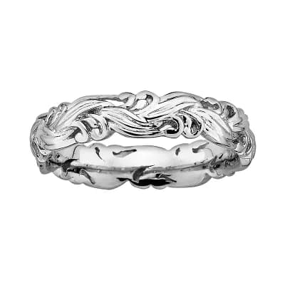 Stacks & Stones Sterling Silver Scroll Stack Ring