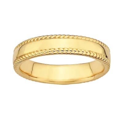 Stacks & Stones 18k Gold Over Silver Milgrain Stack Ring