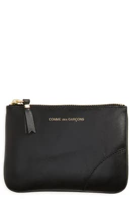 Small Classic Leather Zip-Up Pouch